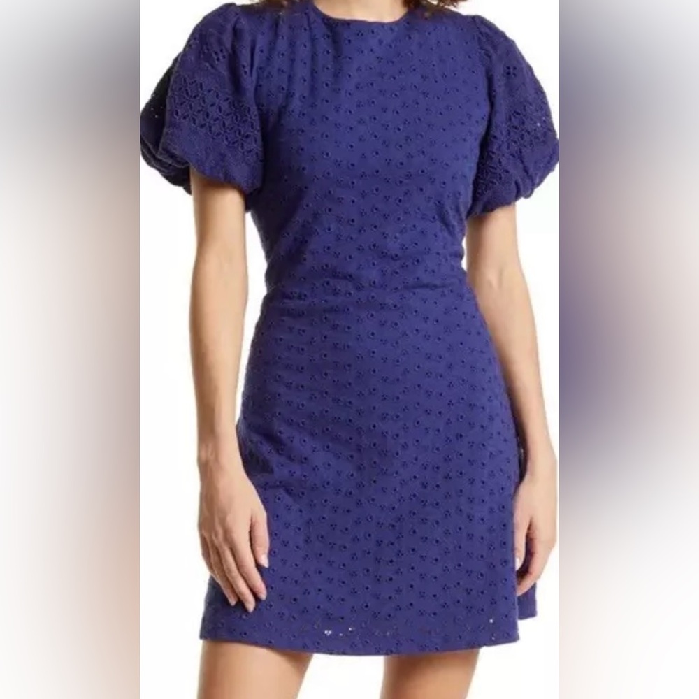 Free people apricot rose mini dress navy blue